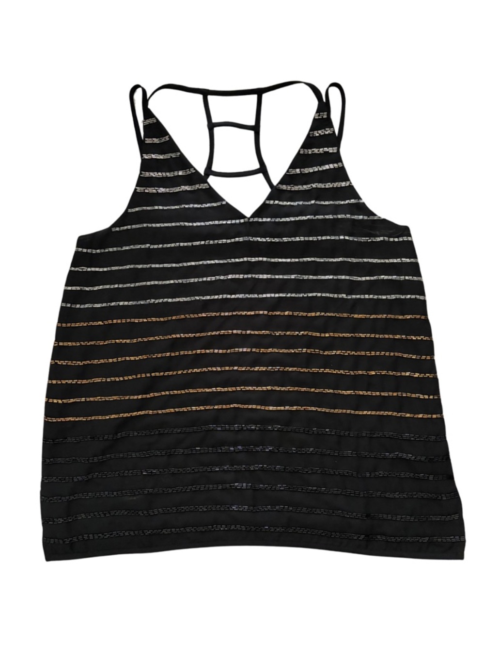 Black Sequin Tank Top 🩶💛🖤